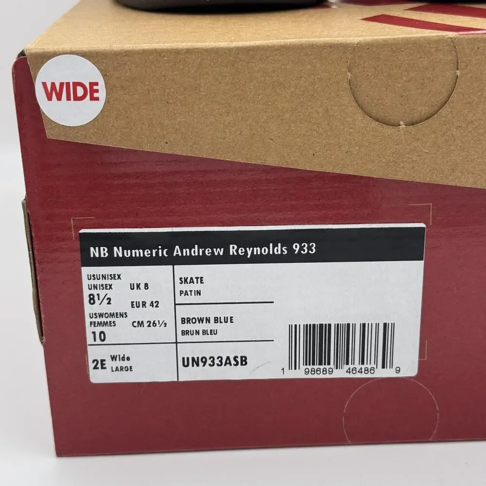 New Balance Numeric Andrew Reynolds 933 Shoes Mens Size 8.5 EE Skate NEW